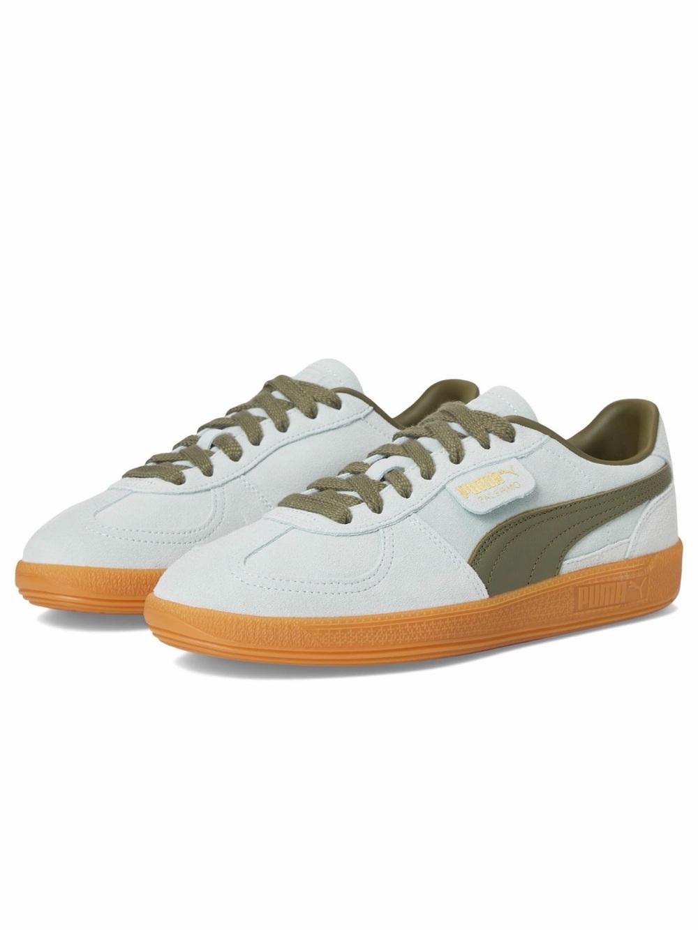 Women’s Puma Palermo Peaceful Blue/ Loden Green with Gum Sole - Picture 2 of 11